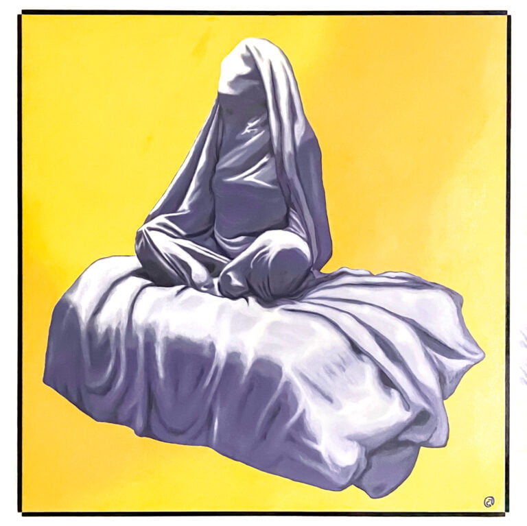 Yellow is a painting from the series "Drappery" of Jaime Carvalho's work.